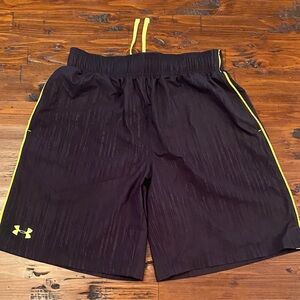 Under Armour Men's Swim Shorts in Black and Yellow